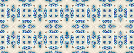 Portuguese Decorative Tiles. Italian Decor. Portuguese Decorative Tiles Background. Boho Ornate Textile. Oriental Ornate. Geo Mexican Illustration.の写真素材