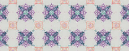 Portuguese Decorative Tiles. Aztec Graphic Style. Portuguese Decorative Tiles Background. Arabic Stripe Ornate. Brush Watercolor Tile Wall. Sketchの写真素材