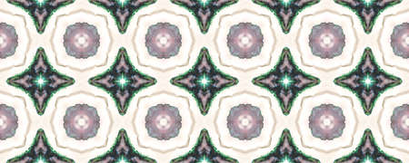 Portuguese Decorative Tiles. Floral Watercolor Illustration. Portuguese Decorative Tiles Background. Sicilian Surface. Azulejo Textile. Geo Eco Grunge の写真素材