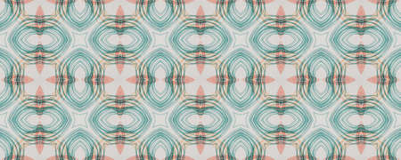 Background Hand Drawn Geometrical Pattern. Sketch Flower Azulejo Wall. Hand Drawn Geometrical Pattern. Graphic Boho Lisbon Design. Freehand Natural Squareの写真素材