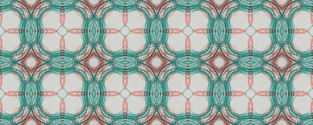 Background Hand Drawn Geometrical Pattern. Stripe Natural Graphic Pattern. Hand Drawn Geometrical Pattern. Graphic Geo Damask Wall. Funky Summer Watercolorの写真素材