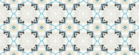 Portuguese Decorative Tiles. Moroccan Ornament. Portuguese Decorative Tiles Background. Kilim Bohemian Backdrop. Graphic Banner. Batik Striped Modernの写真素材