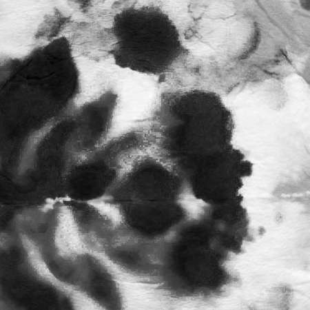 Watercolor Monochrome Pattern. Black And White Ethnic Paint. Tye Dye Monochrome Pattern. Black And White Dyed Pattern. Grunge Halftone Pattern.の写真素材