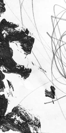 Triangular Design Elements. Baby Halftone Oil Artwork. Triangular Design Elements Background. Monochrome Illustration. Oil Dynamic Drawing. Gouacheの写真素材