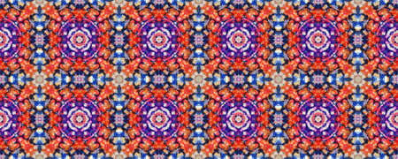 Portuguese Decorative Tiles. Orient Arabesque Design. Portuguese Decorative Tiles Background. Rome Banner. Grunge Motif. Ethnic Moroccan Wall.の写真素材
