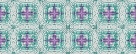 Hand Drawn Geometrical Pattern. Hand Garden Patchwork Illustration. Background Hand Drawn Geometrical Pattern. Geometric Ikat Latino Banner. Grunge Daisy Symmetryの写真素材