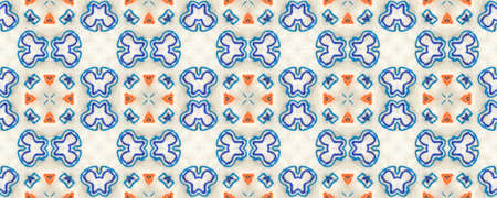 Portuguese Decorative Tiles. Turkish Texture. Portuguese Decorative Tiles Background. Orient Kaleidoscope Style. Bohemian Texture. Faience Iran Artwork.の写真素材