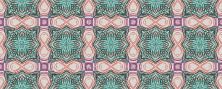 Portuguese Decorative Tiles. Ikat Modern Print. Portuguese Decorative Tiles Background. Eastern Sketch Style. Pencil Modern Tile Wall. Penの写真素材