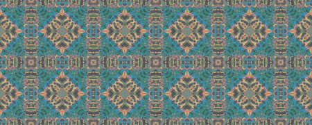 Portuguese Decorative Tiles Background. Purple Indian Surface. Square Floral Print. Portuguese Decorative Tiles. Kilim Emerald Ornament. Auroraの写真素材
