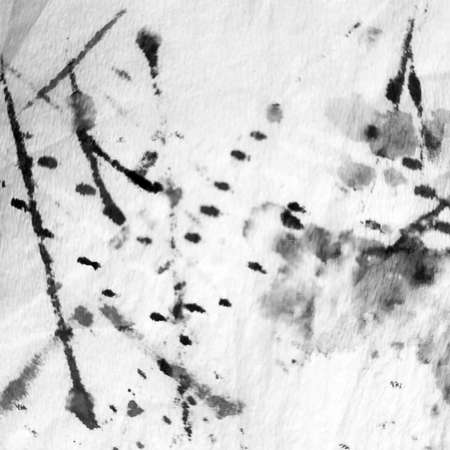 Dirty Art Halftone Background. Gray Old Textile. Tye Dye Metallic Textile. Metallic Watercolor Background. Dirty Art Monochrome Pattern.の写真素材