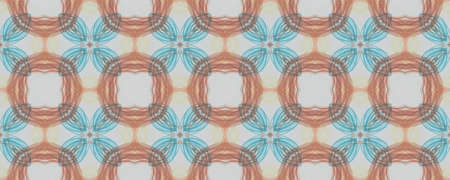 Portuguese Decorative Tiles. Tile Graphic Texture. Portuguese Decorative Tiles Background. Japanese Graphic Design. Paintbrush Watercolor Ethnic Ornate. Drawnの写真素材