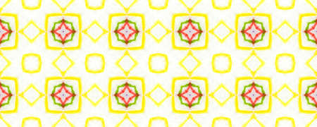 Portuguese Decorative Tiles. Mediterranean Banner. Portuguese Decorative Tiles Background. Faience Vintage Surface. Watercolor Ornate. Aztec Seamless Ornateの写真素材