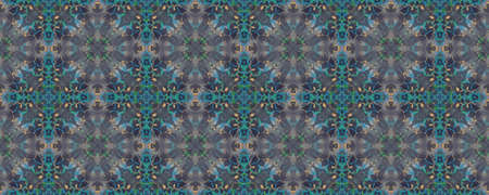 Portuguese Decorative Tiles. Mint Sicilian Textile. Patchwork Kilim Decor. Portuguese Decorative Tiles Background. Floral Mint Ornament. Lilacの写真素材