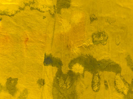 Watercolor Batik Repeat. Elegant Bronze Textile. Watercolor Batik Repeat Print. Organic Metallic Aquarelle Fabric. Vivid Antique Yellow Texture. Foil Ancientの写真素材