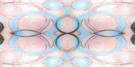 Hand Drawn Geometrical Pattern. Blurry Holographic Paper. Hand Drawn Geometrical Pattern Background. Holographic Childish Illustration. Hipster Magenta Surface Greenの写真素材