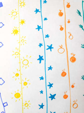 Distress Line Pattern. Stripe Scribble Minimal Ornament. Background Distress Line Pattern. Ripple Childish Ink Wallpaper. Wave Children Modern Illustration. Pencil.の写真素材