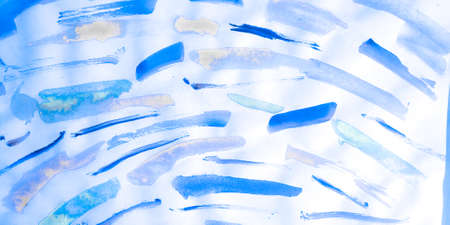 Distress Line Pattern. Strokes White Curly Sketch. Background Distress Line Pattern. Fashion Kids Thin Fabric. Blue Nature Repeat Wallpaper. White Pencil.の写真素材