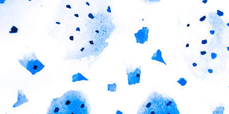 Dot. Round White Cute Acrylic Element. Creative Freehand Elegant. Holiday Repeat Decor. Background Dot. Indigo Pencil. Marine.の写真素材