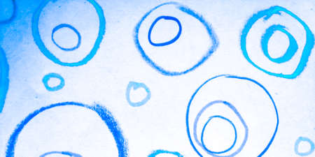 Handwritten Circles. Point White Cute Acrylic Poster. Mosaic Wedding Business. Hipster Doodle Backdrop. Background Handwritten Circles. Blue Scribble. Marine.の写真素材