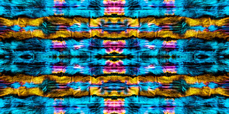 Fantastic Abstract Background. Trippy Silk Pattern. Decoration On Black Background. Rainbow Ink Paint. Craft Illusion Texture. Vintage Surface.の写真素材