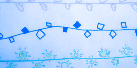 Distress Line Pattern. Strokes Sky Rough Paint. Background Distress Line Pattern. Repeat Baby Stylish Wallpaper. Indigo Children Repeat Sketch. Marine Handdrawn.の写真素材