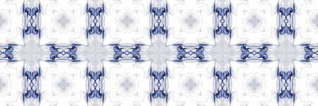 Portuguese Decorative Tiles. Geo Cold Artwork. Portuguese Decorative Tiles Background. January Ethnic Painting. Sicily Vintage Banner. Ocean Japaneseの写真素材