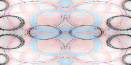 Hand Drawn Geometrical Pattern. Ocean Cyberpunk Texture. Hand Drawn Geometrical Pattern Background. Cyberpunk Ornament Banner. Minimal Ocean Canvas. Turquoiseの写真素材