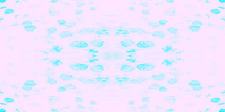 Seamless Pattern Textile Kaleidoscope. Ethnic Tender Sea Background. Seamless Textile Kaleidoscope Pattern. Fresh Blue Flower Canvas. Fresh Neo Tribe Art.の写真素材