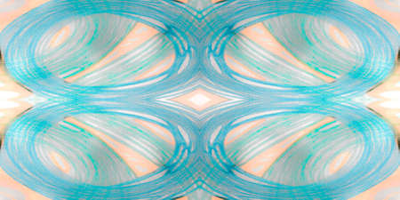 Hand Drawn Geometrical Pattern. Magenta Futuristic Fabric. Hand Drawn Geometrical Pattern Background. Futuristic Memphis Ornament. Stylish Cyan Canvas. Blurry の写真素材