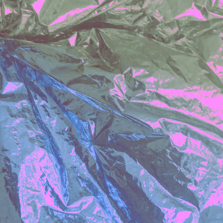 Blue Textured Background Glittered. Hologram Fluorescent Stainless Decoration. Paper Blue Textured Background Glittered. Foil Luxury Electric Pattern. Holography Sparkleの写真素材