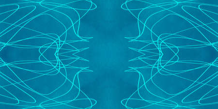 Watercolor Neural Card. Signalling Molecule. Bluestone Network Holographic Painting. Signalling Molecule Background. Energy Blue Network Postcard. Ocean の写真素材