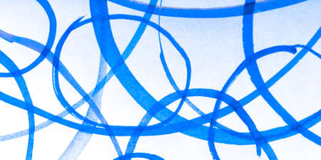 Circles. Spiral Marine Sketch Acrylic Wrapping. Simple Wedding Business. Holiday Doodle Art. Background Circles. Indigo Handdrawn. Sky.の写真素材