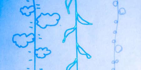 Distress Line Pattern. Stripe White Linear Design. Background Distress Line Pattern. Cartoon Organic Fun Banner. Ocean Shape Cartoon Print. Sky Freehand.の写真素材