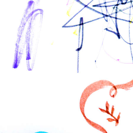 Crayon Modern Design. Concept Paintbrush Surface Background Hand Drawn. Cartoon Surface Texture Pattern Background. Childish Surface Scribble Ornament.の写真素材