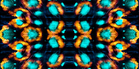 Jaipur Craft Card. Decoration On Black Background. Fantastic Abstract Background. Ultraviolet Tie Dye Art. Craft Space Postcard. Silk Picture. の写真素材