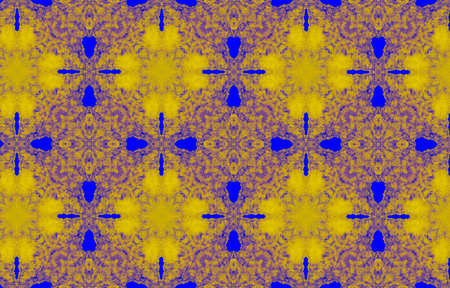 Portuguese Decorative Tiles. Mustard Forest Geometric Print. Portuguese Decorative Tiles Background. Summer Gold Fashion Textile. Mustard Eastern Arabesque Tileの写真素材