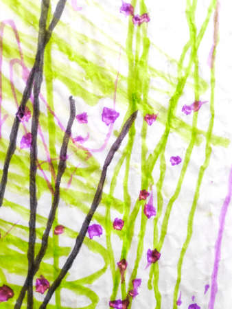 Distress Line Pattern. Lines Marker Grungy Ornament. Background Distress Line Pattern. Ripple Kids Artistic Artwork. Strip Party Fashion Border. Watercolour.の写真素材