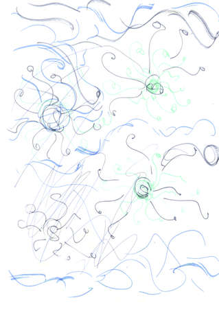 Triangular Design Elements Background. Gouache Element Texture. Wall Art Canvas. Doodle Preschool Paint.  Dynamic Preschool Sketch. Graphic Sketch.の写真素材