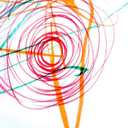 Texture Pattern Background. Funky Textile. Concept Pencil Pattern. Background Hand Drawn. Cute Banner. Paintbrush Childish Decoration. Concept Fabric.の写真素材