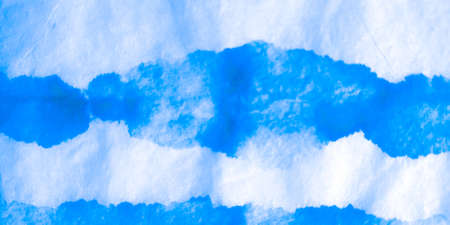 Distress Line Pattern. Curve Blue Grungy Paint. Background Distress Line Pattern. Ripple Funny Wavy Border. Sky Funny Cartoon Pattern. White Handmade.の写真素材