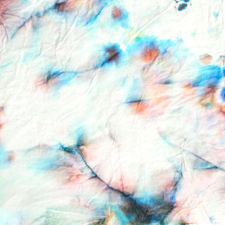 Indian Ikat. Tie-dye Multicolor Decoration. Splash Ink Illustration. Dye Background Print. Dyed Design. Paintbrush Rainbow Illustration. Tie-dye Art.の写真素材