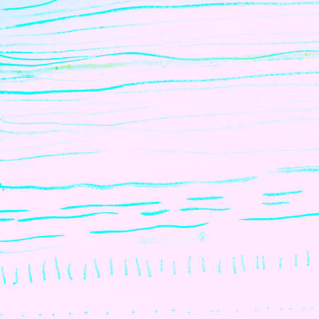 Distress Line Pattern. Wave Mint Underline Art. Background Distress Line Pattern. Ripple Child Elegant Design. Spring Funny Cartoon Art. Feminine.の写真素材