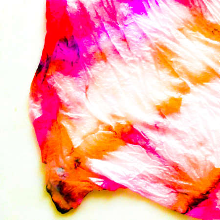 Alcohol Ink Aquarelle Textile. Indian Ikat. Dyed Multicolor Art. Dye Background Print. Kilim Fabric. Splash Acrylic Decoration. Tie Dye Art.の写真素材