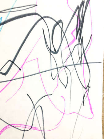 Wall Art Canvas. Cartoon Childish Design.  Acrylic Dirty Art. Triangular Design Elements Background....