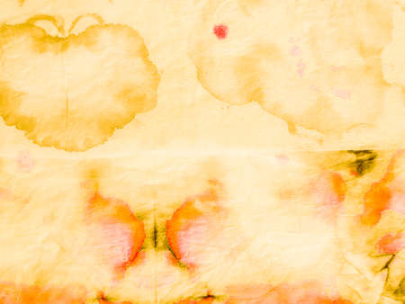 Watercolor Batik Repeat. Trendy Splash Dyed Decoration. Watercolor Batik Repeat Print. Tie Dye Orange Craft Textile. Dirty Art Cream Ancient Decoration.の写真素材