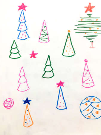New Year. Xmas Cute Art. Santa Christmas Textile. New Year Background. Festive Texture. Artistic December Canvas. Scandinavian Decoration.の写真素材