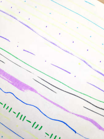 Distress Line Pattern. Stripe Doodle Underline Wallpaper. Background Distress Line Pattern. Ripple Child Thin Textile. Stripe Organic Modern Banner. Watercolour.の写真素材
