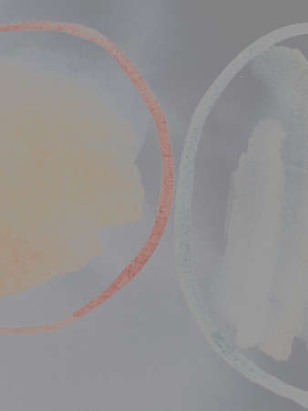 Circles. Dot Pastel Funny Watercolour Illustration. Simple Graffiti Futuristic. Retro Confetti. Background Circles. Pastel Handdrawn. Gray Party.の写真素材
