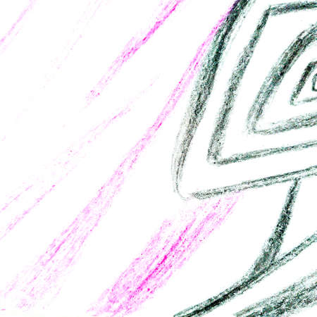 Crayon Modern Texture. Stylish Pencil Surface Background Hand Drawn. Grunge Decoration. Texture Pattern Background. Cartoon Art. Minimal Texture.の写真素材