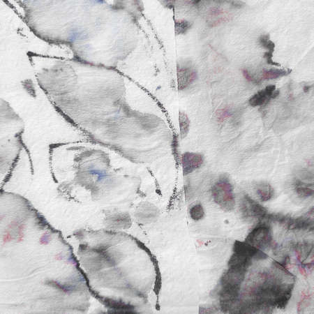 Watercolor Batik Repeat. Japanese Metallic Pattern. Watercolor Batik Repeat Print. Vivid Japanese Ornament. Aquarelle Gray Artwork. Zen Tie Dyeの写真素材
